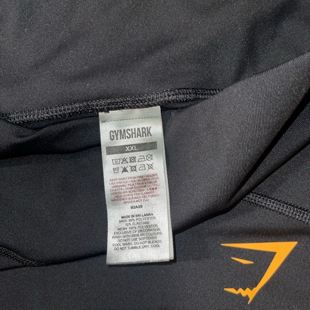 Gymshark Vision Leggings - Black with Orange logo